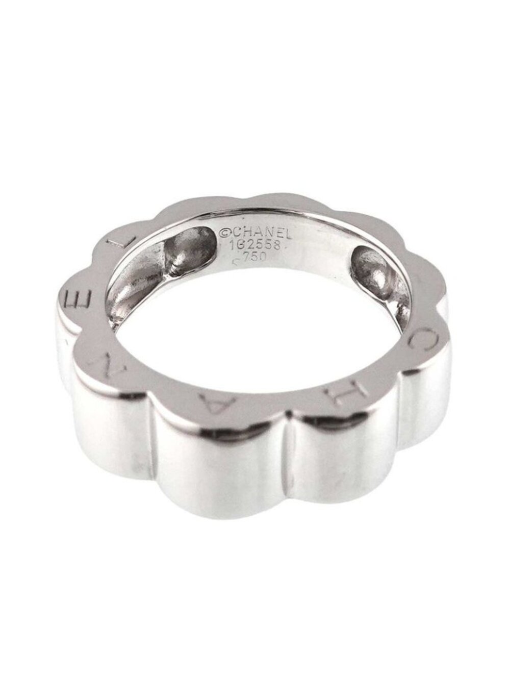 Chanel Profile Camellia Ring 18k WG White Gold 750 - Picture 4 of 9